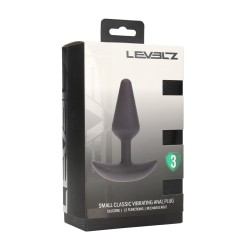 Classic Vibrating Silicone Anal Plug - S - Black