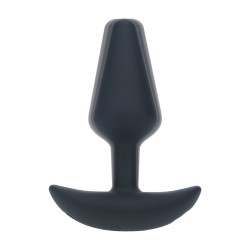 Classic Vibrating Silicone Anal Plug - S - Black