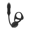 Vibrating and Thrusting Silicone Tri O Cockring with Prostate Stimulator - Black