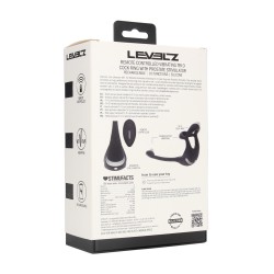 Remote Control Vibrating Silicone Tri O Cockring with Prostate Stimulator - Black