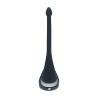 Remote Control Vibrating Silicone Tri O Cockring with Prostate Stimulator - Black