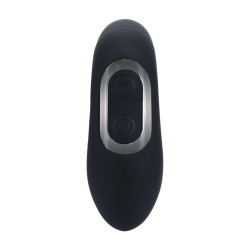 Vibrating Heating Bendable Tapping Silicone Prostate Stimulator - Black