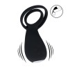 Vibrating Cock and Ball Ring with Paw Stimulator - Black
