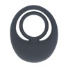 Vibrating Liquid Silicone Cock and Ball Ring - Black
