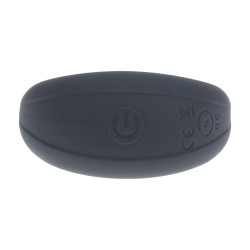 Vibrating Liquid Silicone Cock and Ball Ring - Black