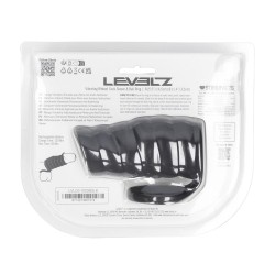 Vibrating Ribbed Silicone Cock Sleeve and Ball Ring - Black