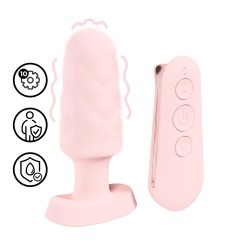 Velvet - Remote Control Vibrating Plug - Pink