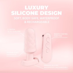 Velvet - Remote Control Vibrating Plug - Pink