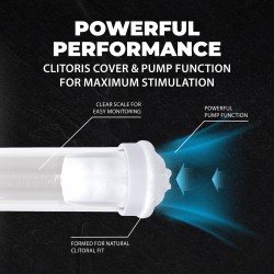 MaxLift - 7 Function Suction Masturbator Pump - Metallic Blue