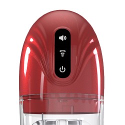 SonicPull - Suction and Vibration Masturbator Pump - Multimedia Enhanced - Metallic Red