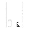 3 Loop Silicone Cockring - Black