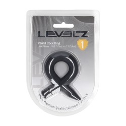Pencil Liquid Silicone Cockring - Black