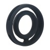 Classic Grooved Silicone Cock and Ball Ring - Black
