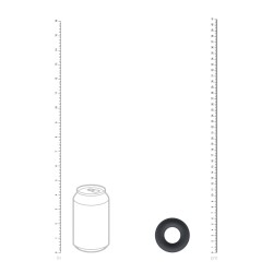 Liquid Silicone Cockring - M - Black