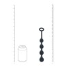 Waterdrop Silicone Anal Balls - S - 20mm - Black