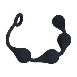 Waterdrop Silicone Anal Balls -M - 30mm - Black