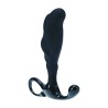 Rippled with Hard Loop Silicone Prostate Massager - L - Black