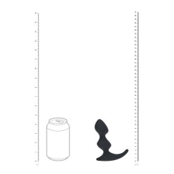 Full Double Ripple Silicone Prostate Massager - Black