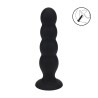 Quad Rattle Liquid Silicone Anal Plug - XL - Black