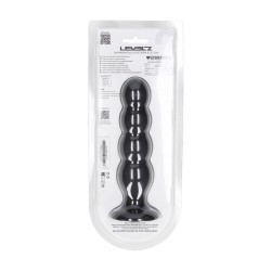 Quad Rattle Liquid Silicone Anal Plug - XL - Black