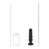 Quad Rattle Liquid Silicone Anal Plug - XL - Black