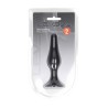 Slim Silicone Anal Plug - M - Black