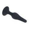 Slim Silicone Anal Plug - M - Black
