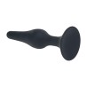 Slim Silicone Anal Plug - M - Black