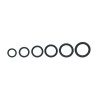 Classic Silicone Cockring Set of 6 - Black