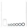 Classic Silicone Cockring Set of 6 - Black
