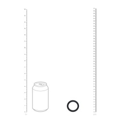 Wide O Silicone Cockring - M - 35mm - Black