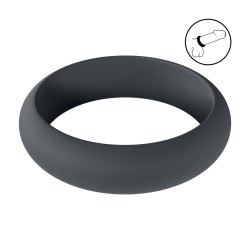 Wide O Silicone Cockring - M - 35mm - Black