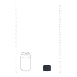 Liquid Silicone Ball Strap - M - 34mm - Black