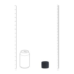 Liquid Silicone Ball Strap - L - 34mm - Black