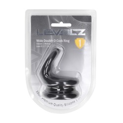 Wide Double O Silicone Cockring - M - Black