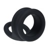 Wide Double O Silicone Cockring - L - Black