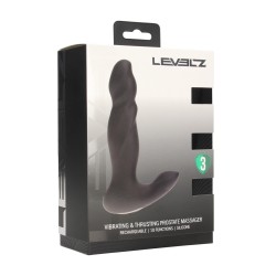 Vibrating and Thrusting Silicone Prostate Massager - Black