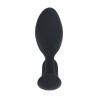Remote Control Vibrating Liquid Silicone Anal Plug - Black