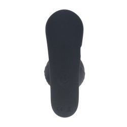 Remote Control Vibrating Liquid Silicone Anal Plug - Black
