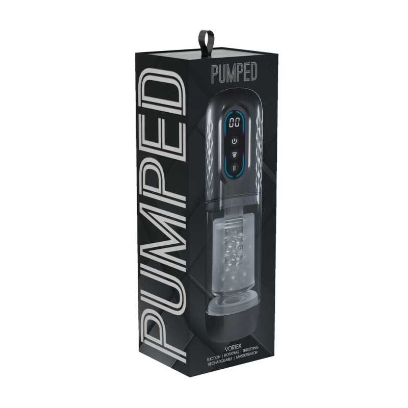 Vortex - Suction Rotation and Thrusting Masturbator Pump - Gun Metal