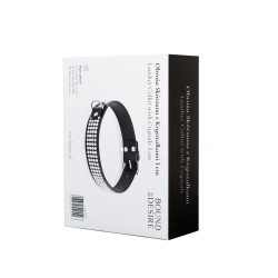 Obroża Skórzana z Kryształkami