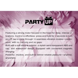 Party Up wibrator mini ładowany magnetycznie kolor turkusowy Niki