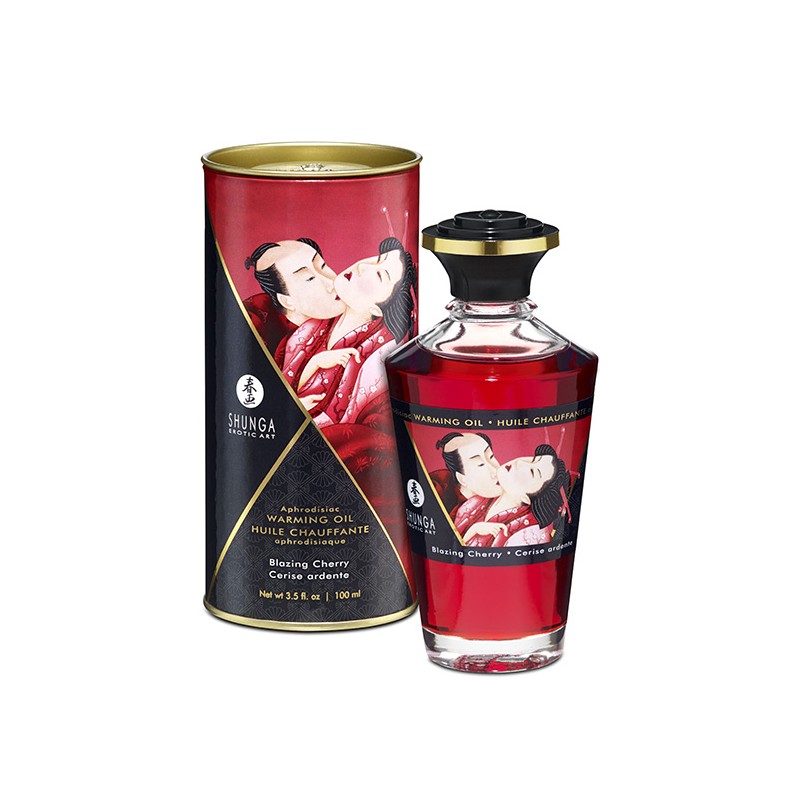 Shunga warming oil blazing cherry