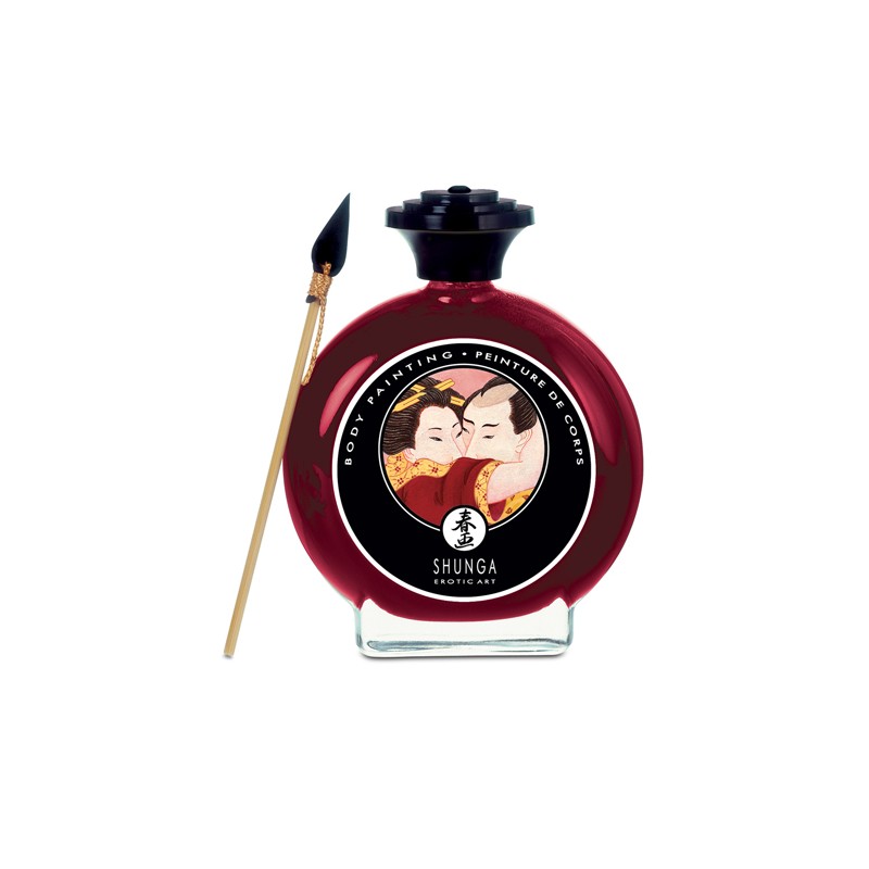 Shunga body paint strawberry sparkling wine