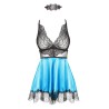 Eve chemise with mask turquoise