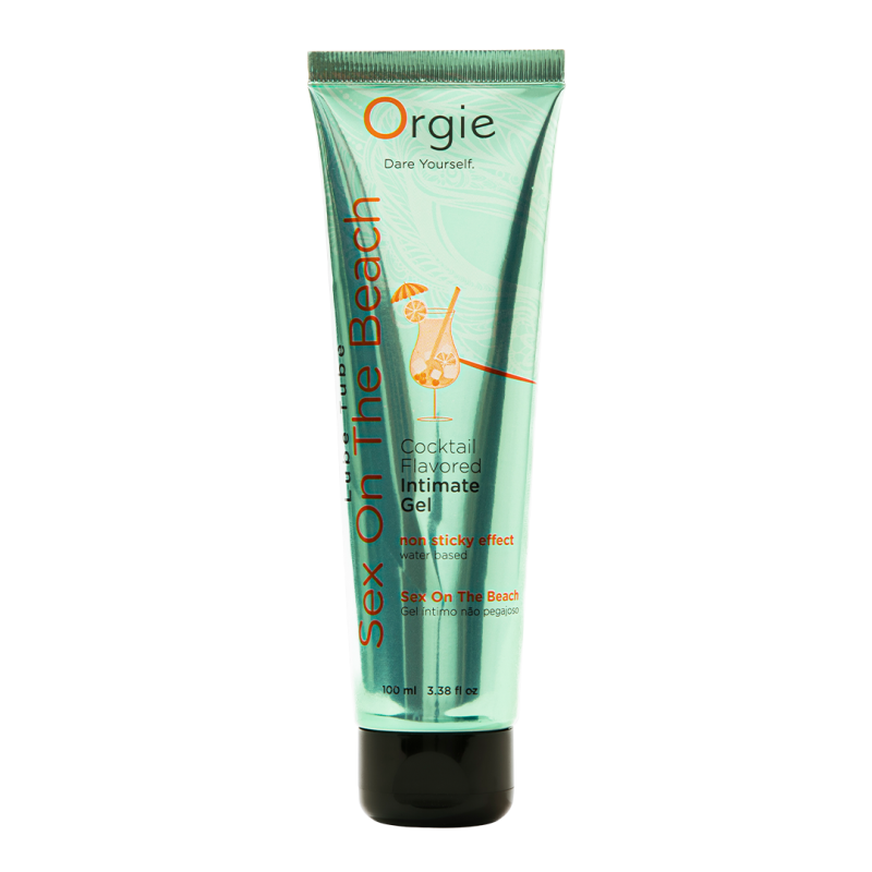 Orgie Lube Tube Cocktail Sex On The Beach Water-Based Kissable Intimate Gel 100ml