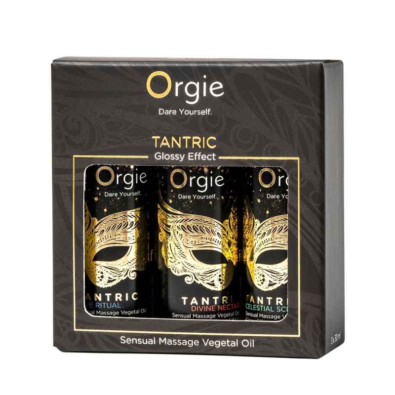 Orgie Sensual Massage Vegetal Oil Tantric Mini Size Collection 3 x 30 ml set