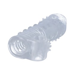 REALISTIC PENIS SHEATH S11 TRANSPARENT 15'5 CM W/ VIBRATION