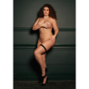Noel - Elastic Lace Garter with Golden Details - Plus Size