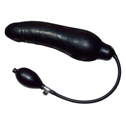 Infl. Dildo Black Latex Balloo